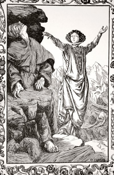 „Ő okozta a szikla leállását”, 1905. alkotó: Dora Curtis