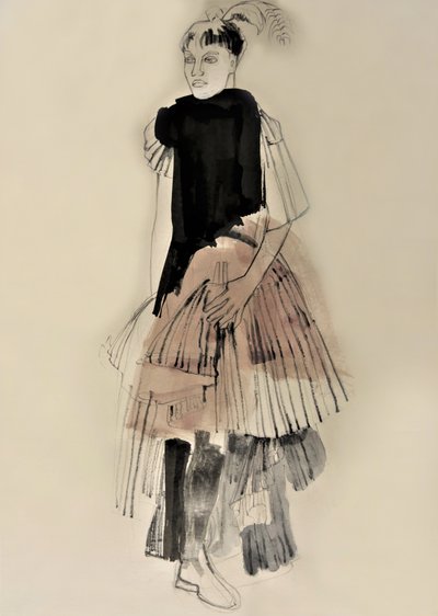 Couture divatillusztráció alkotó: Doris Schmitz