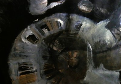 Sötét, absztrakt örvény alkotó: Doris Schmitz