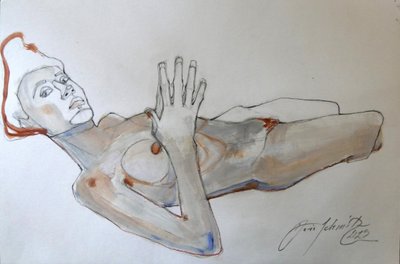 Egon Schiele pózol alkotó: Doris Schmitz