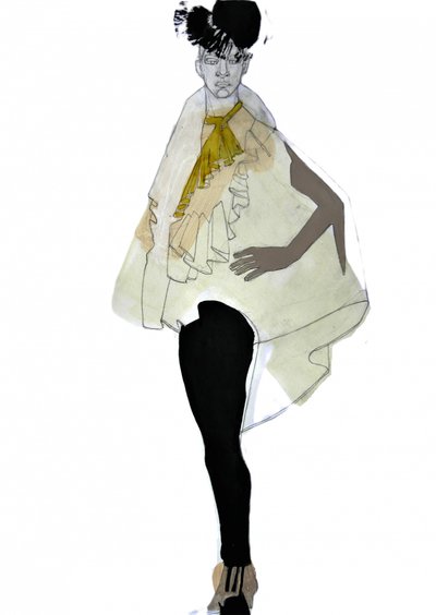 Elegáns divatillusztráció alkotó: Doris Schmitz