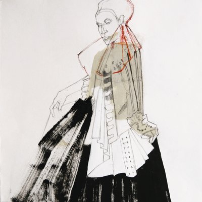 Elegáns nemesasszony vázlat alkotó: Doris Schmitz