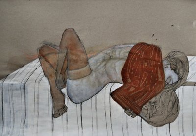 Békés pihenés a csíkos mintán alkotó: Doris Schmitz