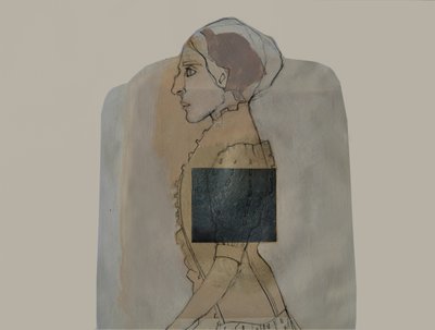 Elgondolkodó nő profilból alkotó: Doris Schmitz