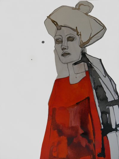 Stílusos vörös portré alkotó: Doris Schmitz