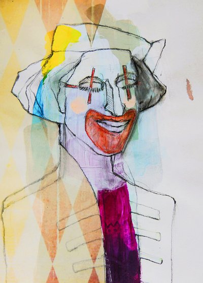 Szeszélyes bohócportré alkotó: Doris Schmitz