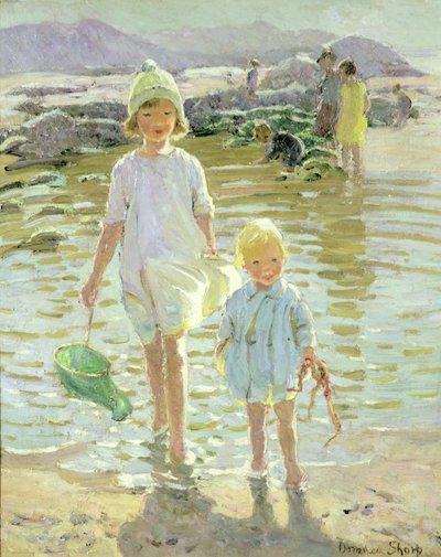 Gyermekek a tengerparton alkotó: Dorothea Sharp