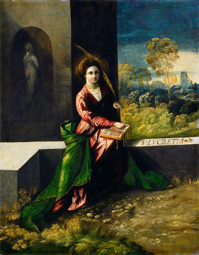 Szent Lukrécia, 1520 körül (olaj, tábla) alkotó: Dosso Dossi