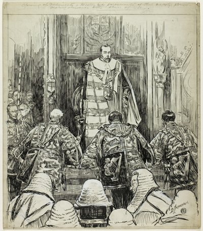 A parlament megnyitása VII. Edward alatt alkotó: Douglas Macpherson