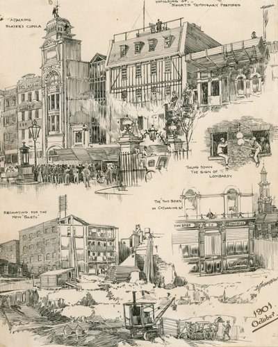 Londoni vázlatok 1901 októberéből (metszet) alkotó: Douglas Macpherson