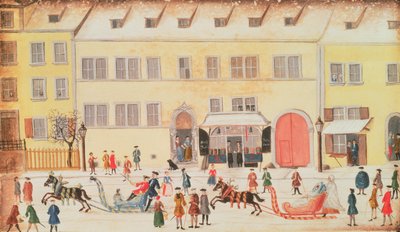 Eger 1451 f.26v Téli jelenet Nürnbergben (akvarell) alkotó: Dr. J.C. Birckner