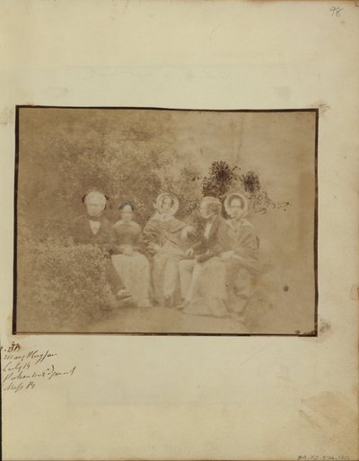 Sir David Brewster Miss Mary Playfair, Lady Brewster, Mr. Pakenham Edgeworth és Miss Brewster társaságában alkotó: Dr. John Adamson