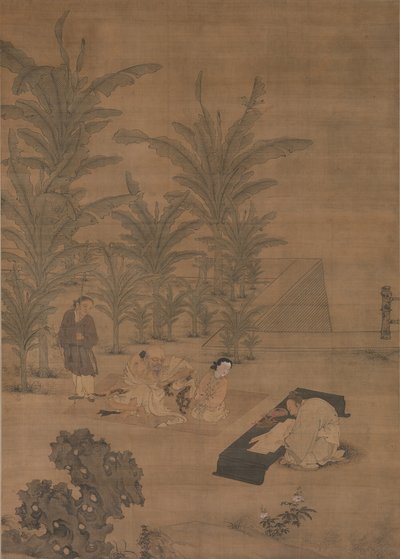A Tudós Fu Sheng, aki továbbítja a dokumentumok könyvét, 15.-16. század közepe. alkotó: Du Jin