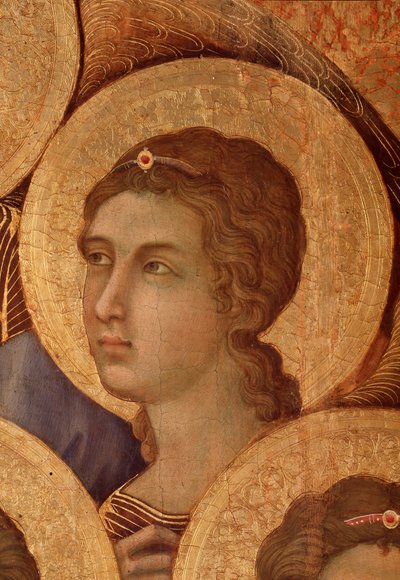 La Maesta Részlet a „Szűz és gyermek a trónon” című filmről alkotó: Duccio di Buoninsegna