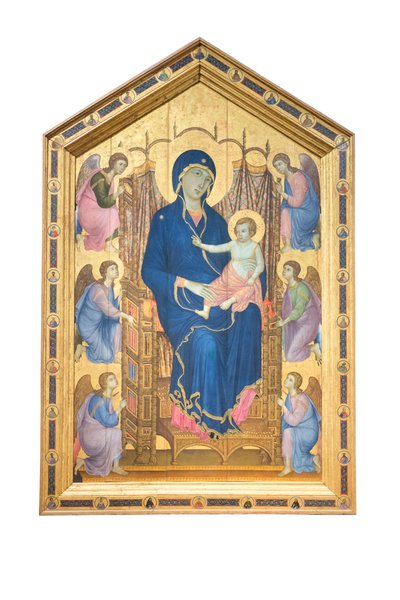 Madonna és gyermeke angyalokkal trónol alkotó: Duccio di Buoninsegna
