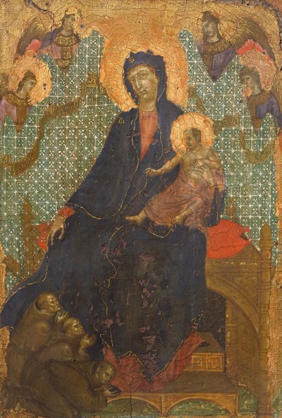 Ferencesek Madonnája, Duccio di Buoninsegna (kb. 1255 - 1319 előtt), tempera, fa, 235x16 cm alkotó: Duccio di Buoninsegna