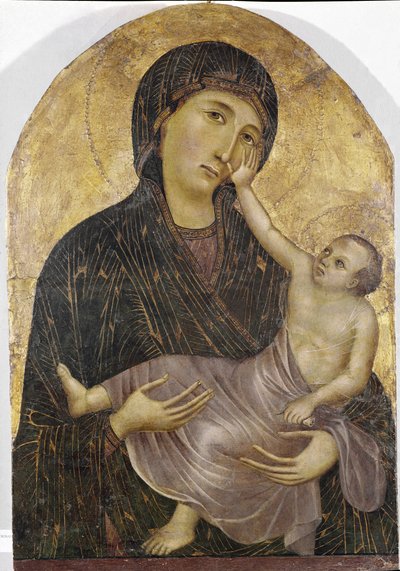 Szűz és gyermek (tempera és arany a panelen alkotó: Duccio di Buoninsegna