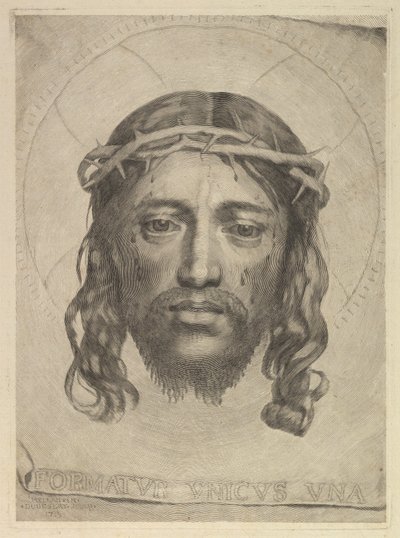 Krisztus arca Szent Veronika fátylán, 1735. alkotó: Dudesert