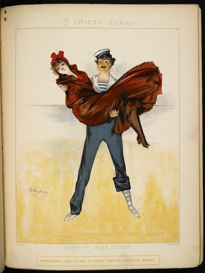 Egy lány Auguste fürdőfelügyelő karjában a Riviérán (illusztráció) alkotó: Dudley Hardy