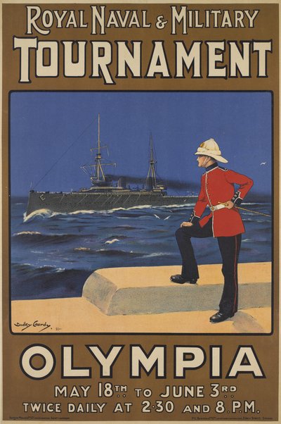 A Királyi Tengerészeti és Katonai Torna plakátja, 1910 alkotó: Dudley Hardy