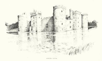 Bodiam Castle (litográfia) alkotó: Duncan Moul