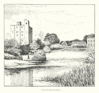Castle Hedingham (litográfia) alkotó: Duncan Moul