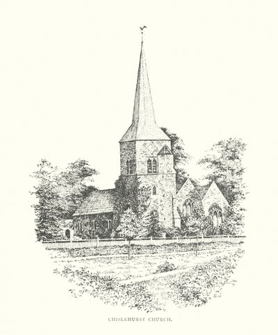 Chislehurst templom (litográfia) alkotó: Duncan Moul