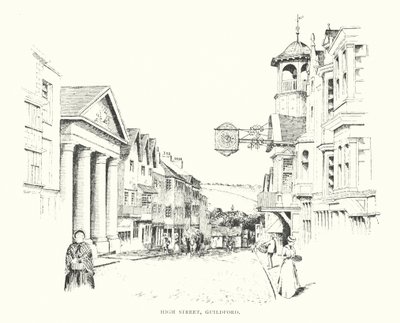 High Street, Guildford (litográfia) alkotó: Duncan Moul
