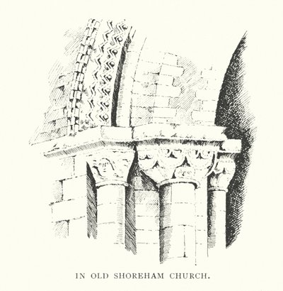 Az Old Shoreham templomban (litográfia) alkotó: Duncan Moul