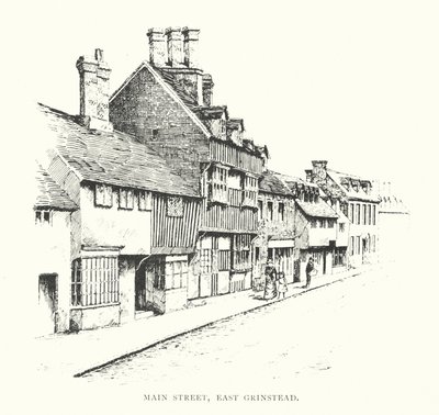 Fő utca, East Grinstead (litográfia) alkotó: Duncan Moul