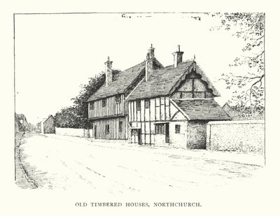 Old Timbered Houses, Northchurch (litográfia) alkotó: Duncan Moul