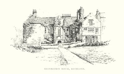 Restoration House, Rochester (litográfia) alkotó: Duncan Moul