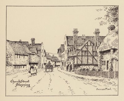 Sussex: Church Street, Steyning (litho) alkotó: Duncan Moul