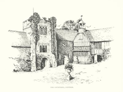The Courtyard, Ightham (litográfia) alkotó: Duncan Moul