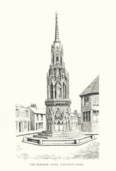 The Eleanor Cross, Waltham Cross (litográfia) alkotó: Duncan Moul