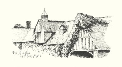 Az istálló, Ightham Mote (litográfia) alkotó: Duncan Moul