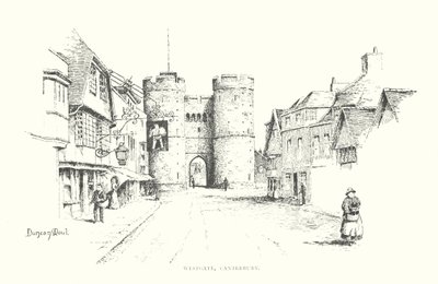 Westgate, Canterbury (litográfia) alkotó: Duncan Moul