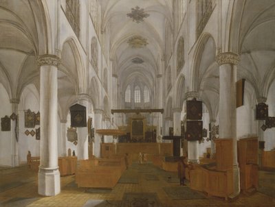 A bergeni Szent Gertrud-templom belseje Op Zoom, 1650 körül (festmény) alkotó: Dutch School