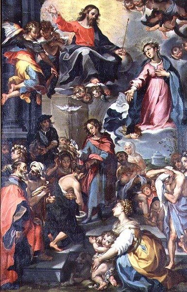Krisztus keresztsége, Barocci módjára alkotó: Dutch School