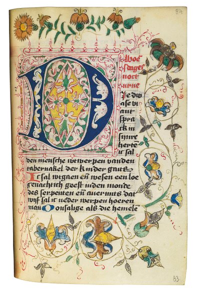 Órakönyv és imakönyv holland nyelven, Alsó-Rajna-vidék, Emmerich, Cleves, 1480 körül alkotó: Dutch School