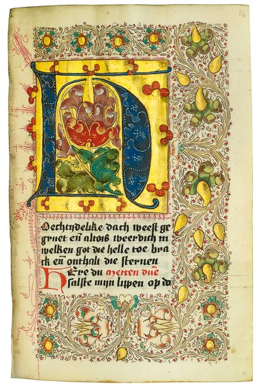 Órakönyv és imakönyv holland nyelven, Alsó-Rajna-vidék, Emmerich, Cleves, 1480 körül alkotó: Dutch School