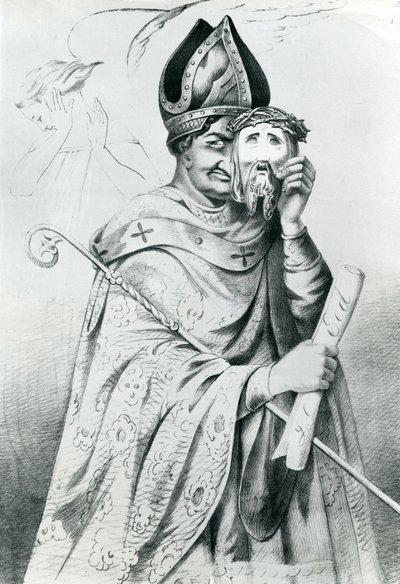 Pius pápa karikatúrája (1792-1878) alkotó: Dutch School