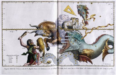 A csillagképek égi térképe: Orion, Bika, Kos és Halak, 1666-1668 alkotó: Dutch School