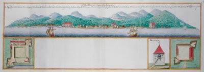 Amboyna színes nézete. alkotó: Dutch School