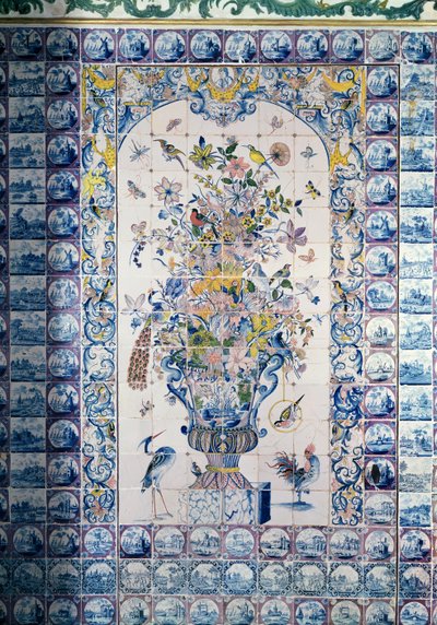 Delft csempe panel a fürdőszobából (fajansz) alkotó: Dutch School