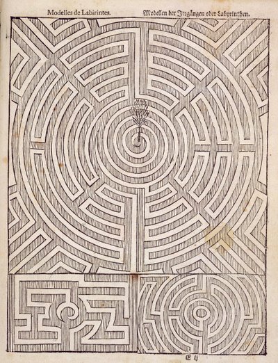 Labirintustervek, Johann van der Groen A holland kertész című művéből, 1699-ben alkotó: Dutch School