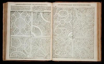 Francia stílusú parterres, Johann van der Groen "A holland kertész" című művéből, 1699-ben jelent meg (metszet) (lásd még 171924). alkotó: Dutch School
