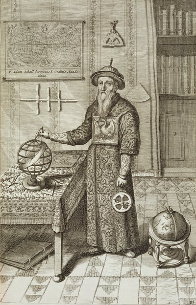Johann Adam Schall von Bell (1591-1666) Kínából Illusztrálta: Athanasius Kircher (1601-80) 1667 alkotó: Dutch School