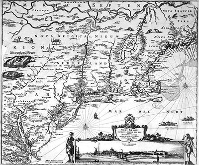 Új Amszterdam térképe, 1650 körül (metszet) alkotó: Dutch School