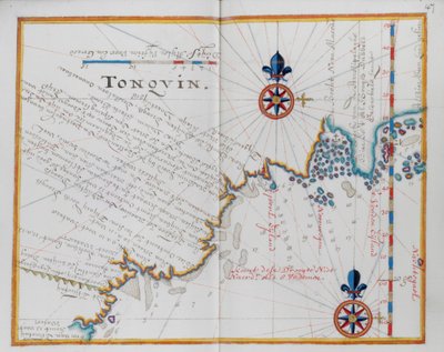 Tonquin, Kína térképe. alkotó: Dutch School